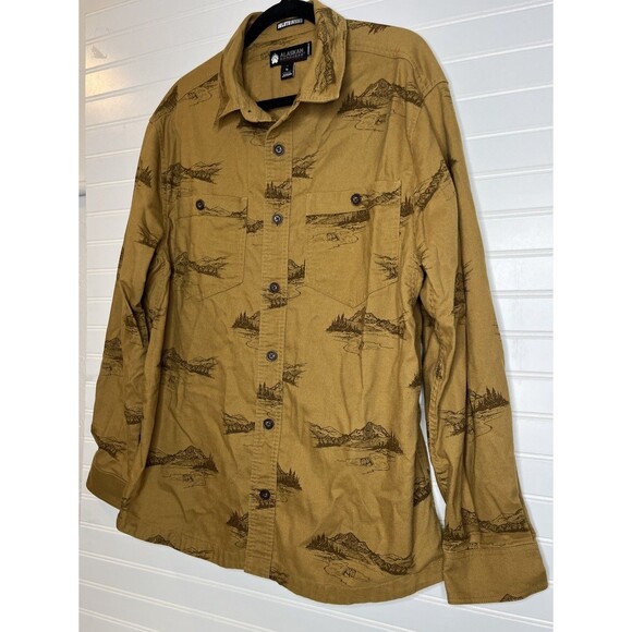 Alaskan HardGear Duluth Untucked Standard Button Up Shirt Brown Mens Large - Picture 2 of 13
